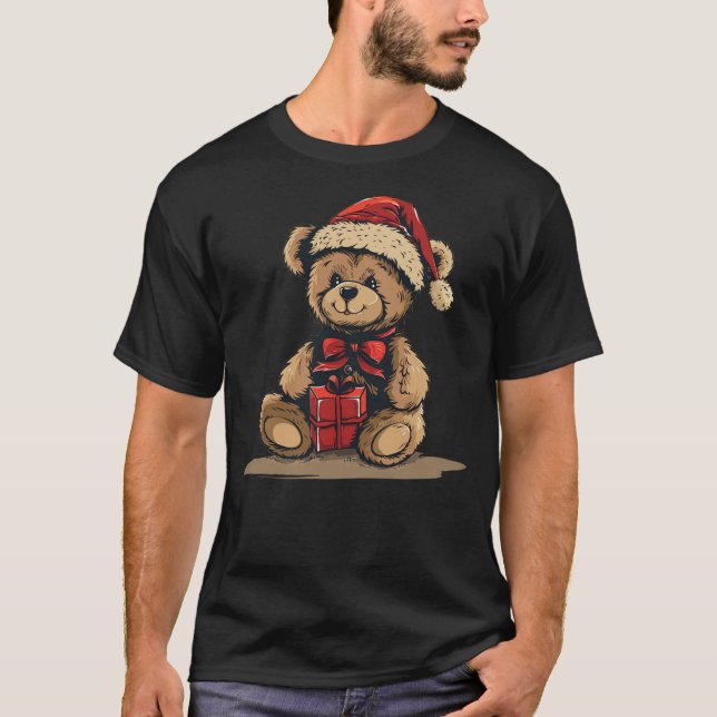 Camiseta Cute Festive Bear for Teddy and Christmas Season (Anverso)