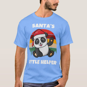 Camiseta Cute Festive Christmas Panda Santa's Little Helper