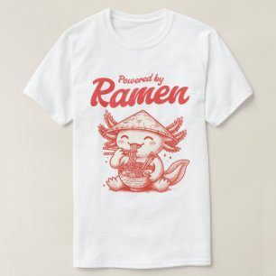 Camiseta Cute Fideos Ramen De Ajolote Rojo Estética Japones