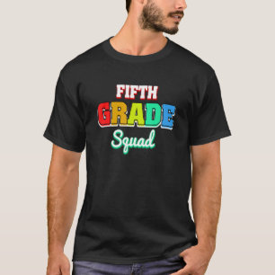 Camiseta Cute Fifth Grade Squad Back To School Costume For 