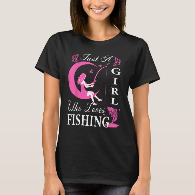 Camiseta Cute Fishing For Women Girls Kids Fisher Fisherman (Anverso)