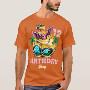 Camiseta Cute Flamingo 12.º niño de cumpleaños