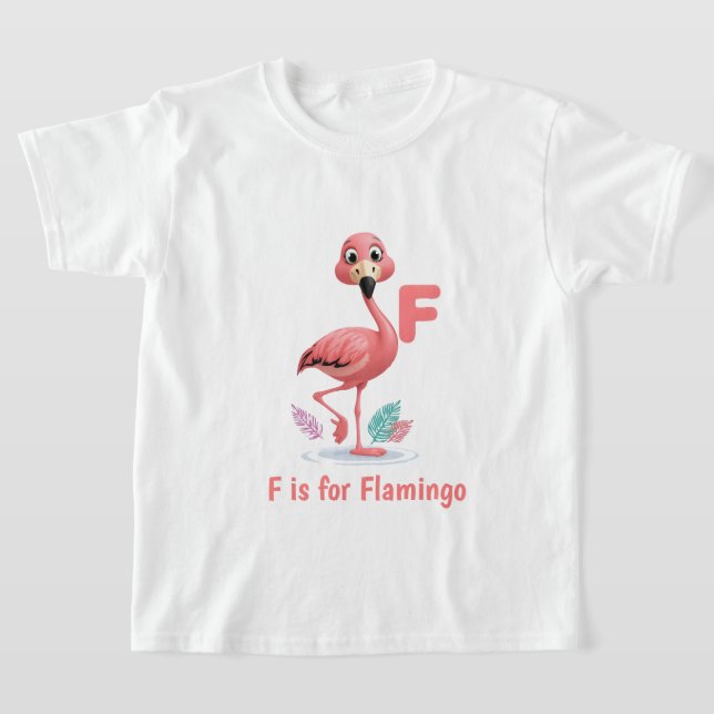 Camiseta Cute Flamingo Kids T-Shirt | F is for Flamingo Alp (Distribución)