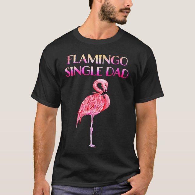 Camiseta Cute Flamingo Single Dad Awesome  Luxury  for men  (Anverso)