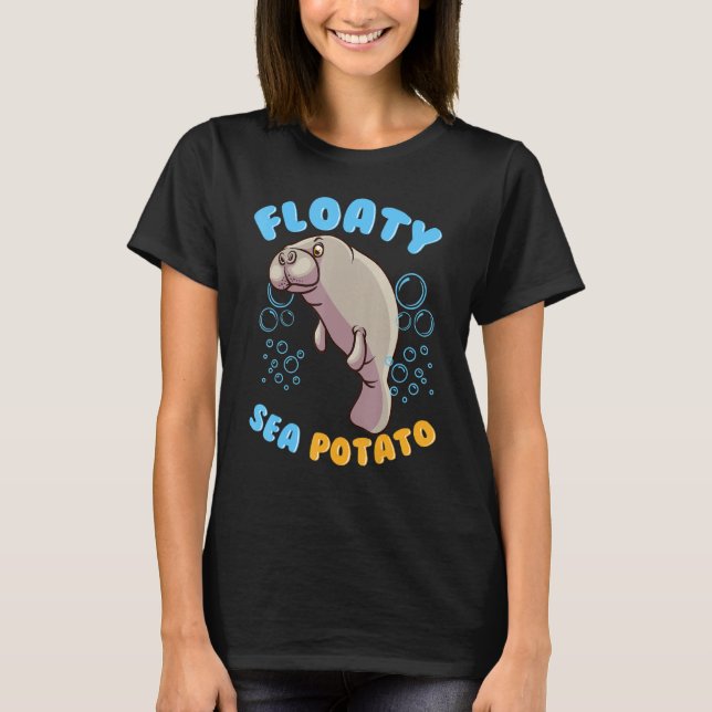 Camiseta Cute Floaty Sea Potato Manatee Gracioso Regalo Par (Anverso)