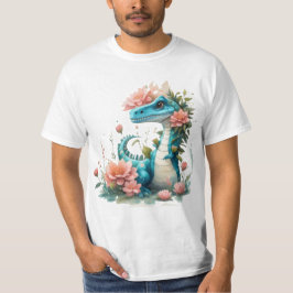Camiseta Cute Floral dinosaurio