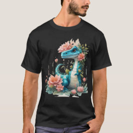 Camiseta Cute Floral dinosaurio