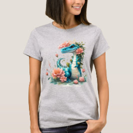 Camiseta Cute Floral dinosaurio