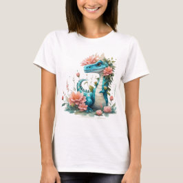 Camiseta Cute Floral dinosaurio