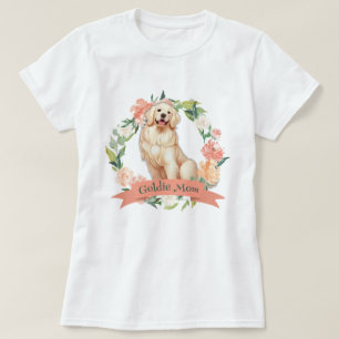 Camiseta Cute Floral Golden Retriever Mom