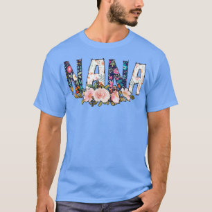Camiseta Cute Floral Nana Grandma Gift Tee 