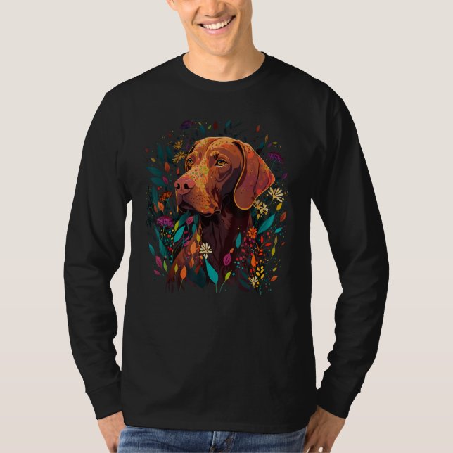 Camiseta Cute Flower summer Floral Vizsla_1 (Anverso)