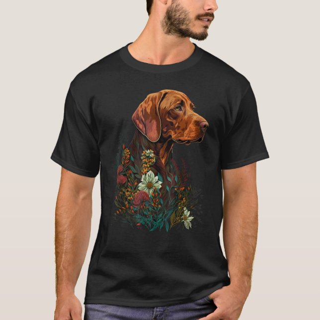 Camiseta Cute Flower summer Floral Vizsla 2 (Anverso)