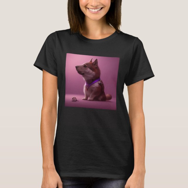 Camiseta Cute Fluffy Dog Shiba Inu Husky Sheepdog Shepherd  (Anverso)