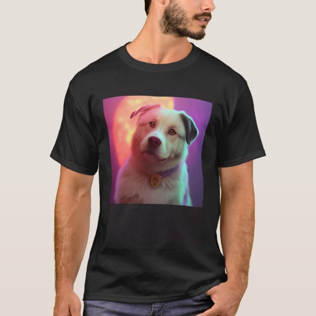 Camiseta Cute Fluffy Labrador Retriever Beagle Dog Sunset P (Anverso)