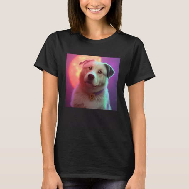Camiseta Cute Fluffy Labrador Retriever Beagle Dog Sunset P (Anverso)