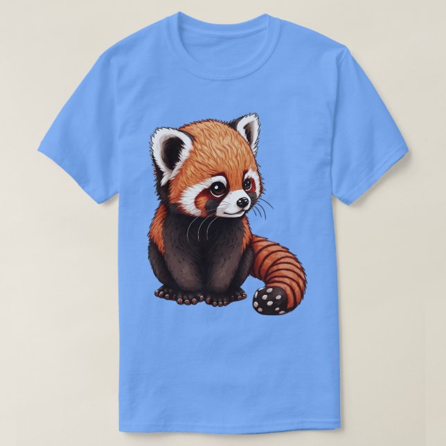 Camiseta Cute Fluffy Red Panda (Diseño del anverso)