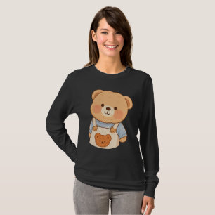 Camiseta Cute Fluffy Teddy Bear Sticker – Adorable Kawaii