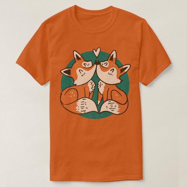 Camiseta Cute Foes Pareja De Animales Premium 925 (Diseño del anverso)