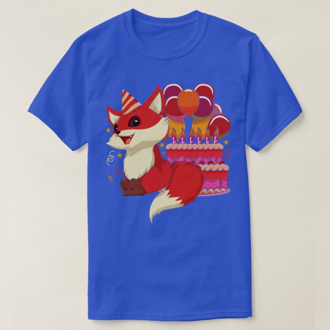 Camiseta Cute Forest Animal Fox Lover Birday Party Cute F (Diseño del anverso)