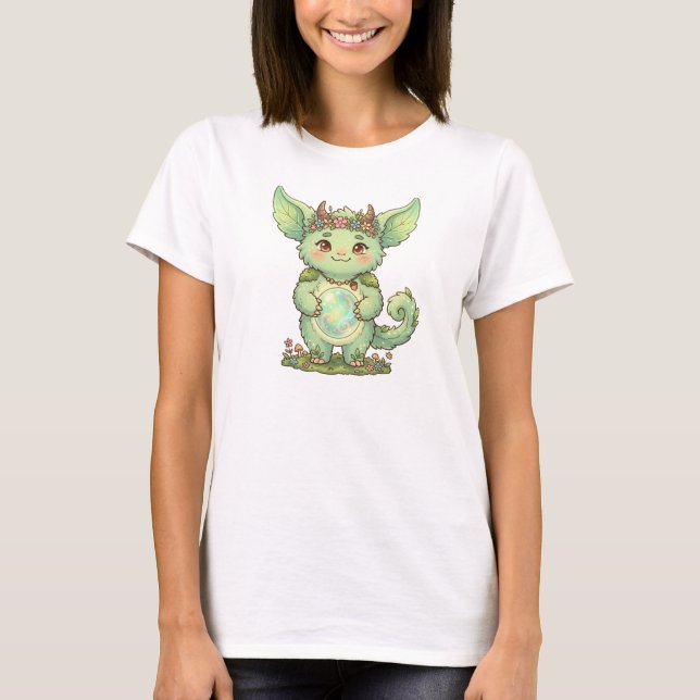 Camiseta Cute Forest Sprite Fantasy Creature Illustration (Anverso)
