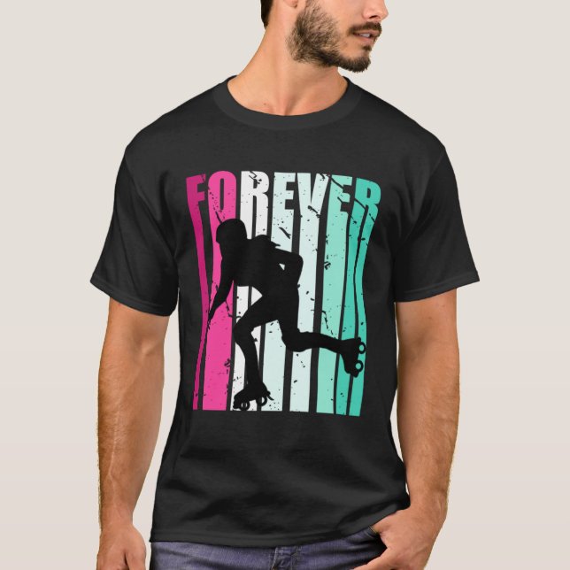 Camiseta Cute Forever Cute Roller Skating Roller Girls Fan  (Anverso)