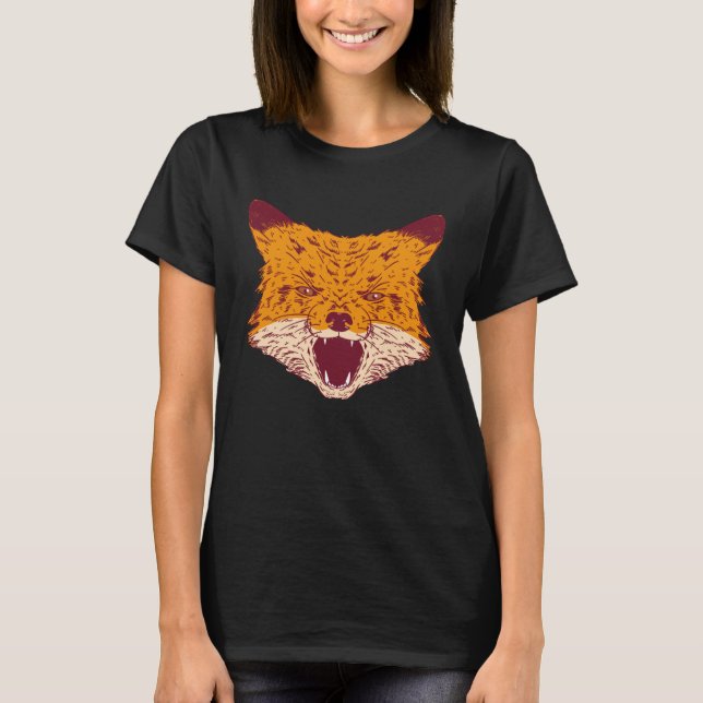 Camiseta Cute  Fox Howling Artwork (Anverso)