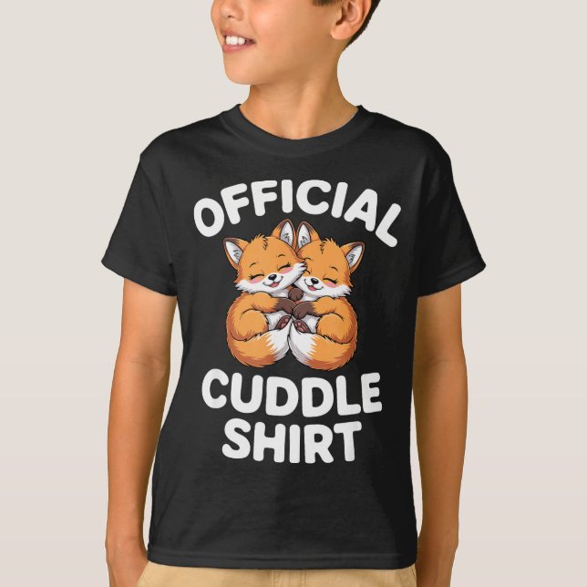 Camiseta Cute Fox Snuggle Couple This Is My Cuddle  (Anverso)