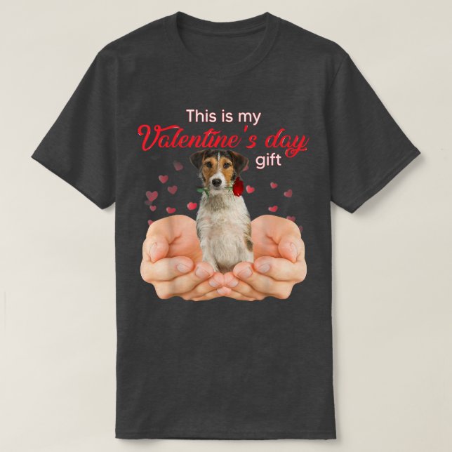 Camiseta Cute Fox Terrier This Is My Valentine's Day Pajama (Diseño del anverso)