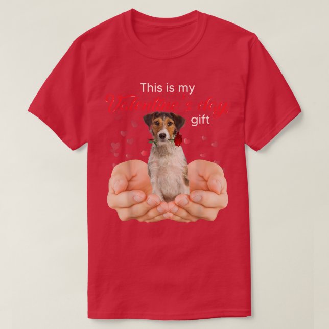 Camiseta Cute Fox Terrier This Is My Valentine's Day Pajama (Diseño del anverso)