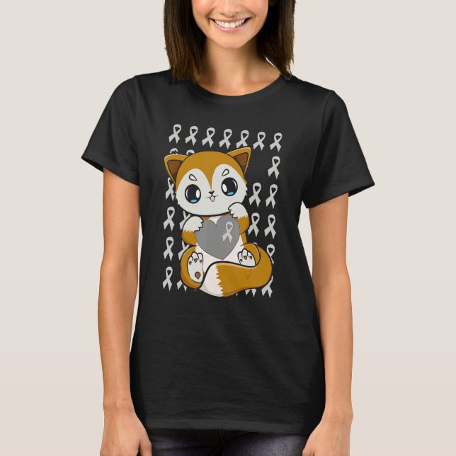 Camiseta Cute Fox With Ribbon For Dyslexia Awareness (Anverso)