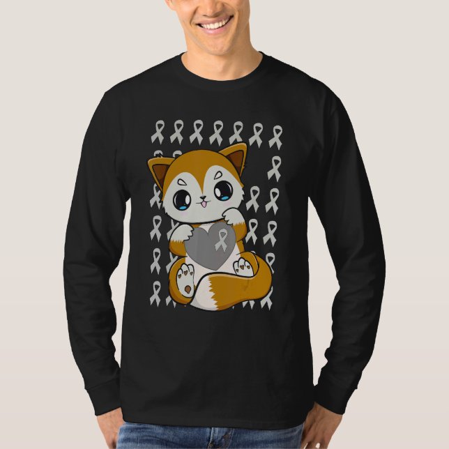 Camiseta Cute Fox With Ribbon For Dyslexia Awareness (Anverso)