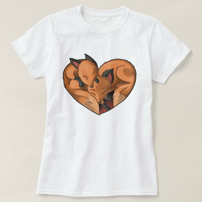 Camiseta Cute Foxes (Diseño del anverso)