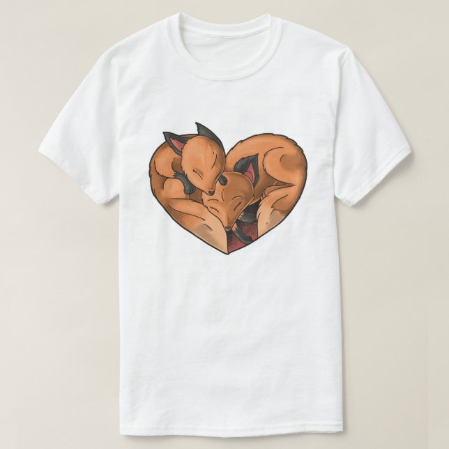 Camiseta Cute Foxes (Diseño del anverso)
