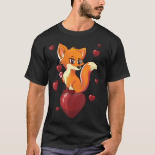 Camiseta Cute Foxy Fox Día de San Valentín Love Heart don