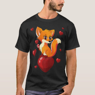 Camiseta Cute Foxy Fox Día de San Valentín Love Heart don