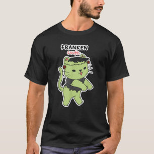 Camiseta Cute Frankenstein Cat Funny Zombie Kitten