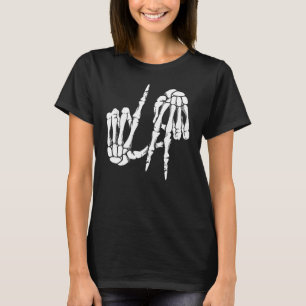 Camiseta Cute Freaky Los Angeles Rótulo Skeleton LA