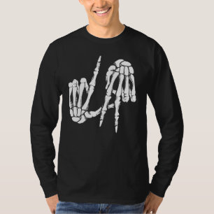 Camiseta Cute Freaky Los Angeles Rótulo Skeleton LA