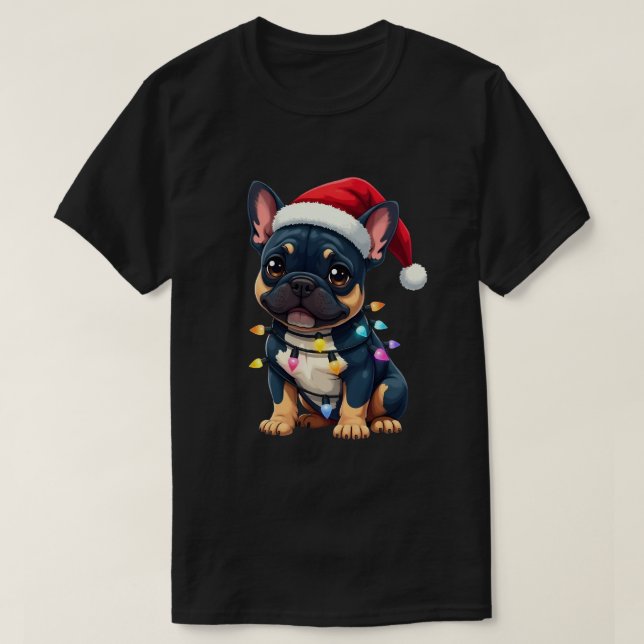 Camiseta Cute French Bulldog Christmas Santa Pet Dog Lover  (Diseño del anverso)