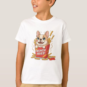 Camiseta Cute French Bulldog French Fries Arte Kawaii