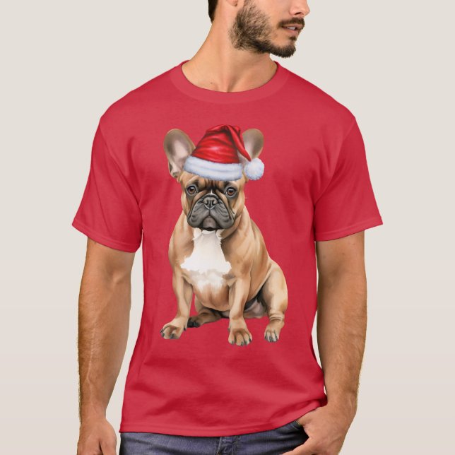 Camiseta Cute French Bulldog Funny Christmas (Anverso)