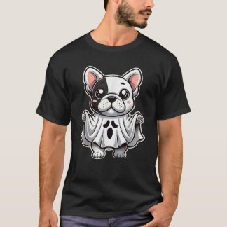 Camiseta Cute French Bulldog Ghost Costume Puppy Halloween