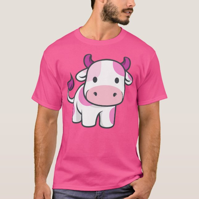 Camiseta Cute fresa lechera vaca (Anverso)