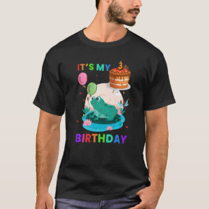 Camiseta Cute Frog 4th Birthday Frogs Animal Graphic