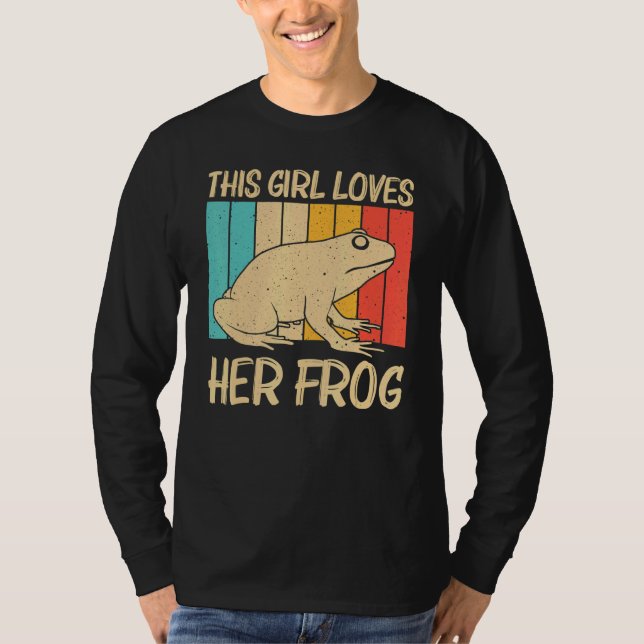 Camiseta Cute Frog For Girls Mom Toad Catcher Pet Animal   (Anverso)