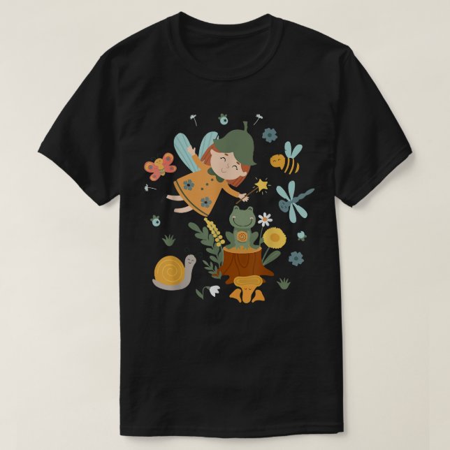 Camiseta Cute Frog Mushroom Fairycore Estética Cotta (Diseño del anverso)