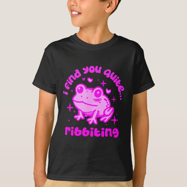 Camiseta Cute Frog Pun Ribbiting Frog Lovers Quote Design  (Anverso)