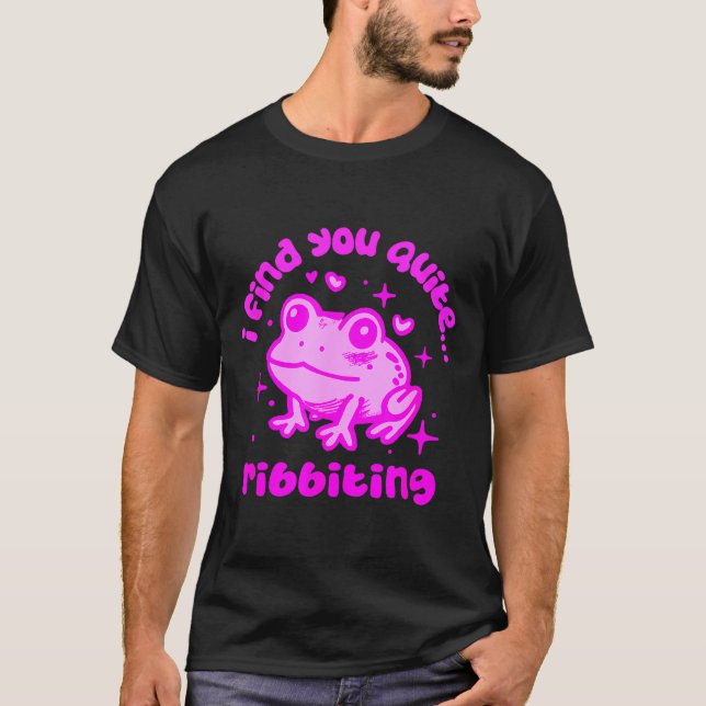 Camiseta Cute Frog Pun Ribbiting Frog Lovers Quote Design  (Anverso)