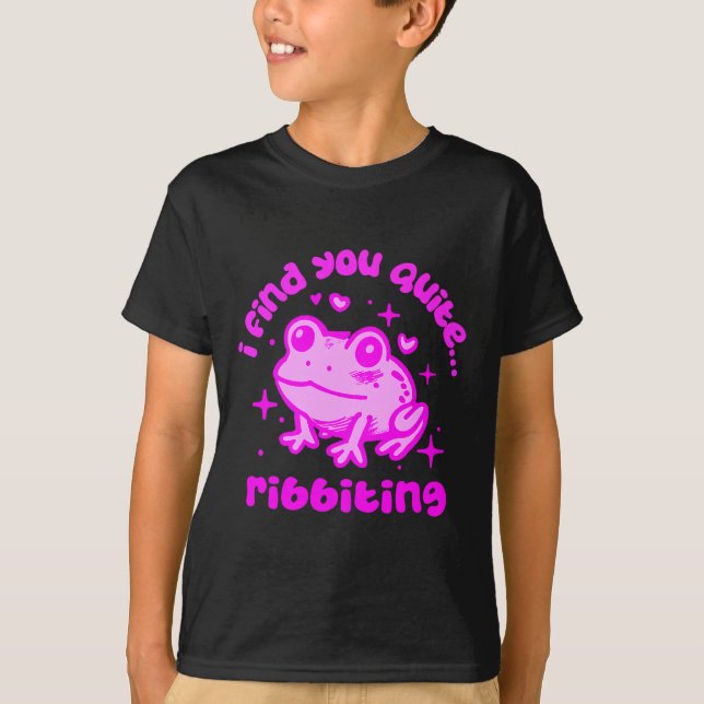 Camiseta Cute Frog Pun Ribbiting Frog Lovers Quote Design P (Anverso)